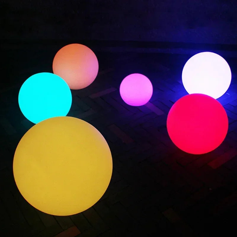 LED Ball Light Solar Lamp Outdoor Lawn Lamp Luminous Ball Pool Bedroom Table Party Garden Lighting Remote Control Waterproof