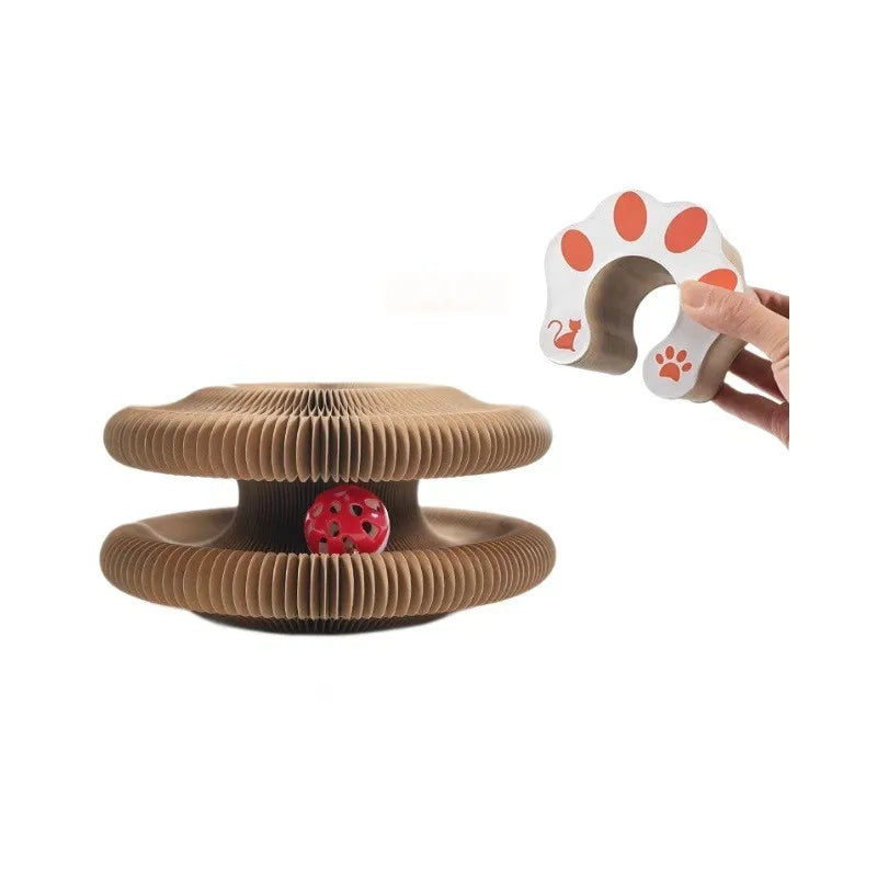 Piano cat scratching post: durable, non-abrasive, boredom-relieving, corrugated, essential for claw sharpening.