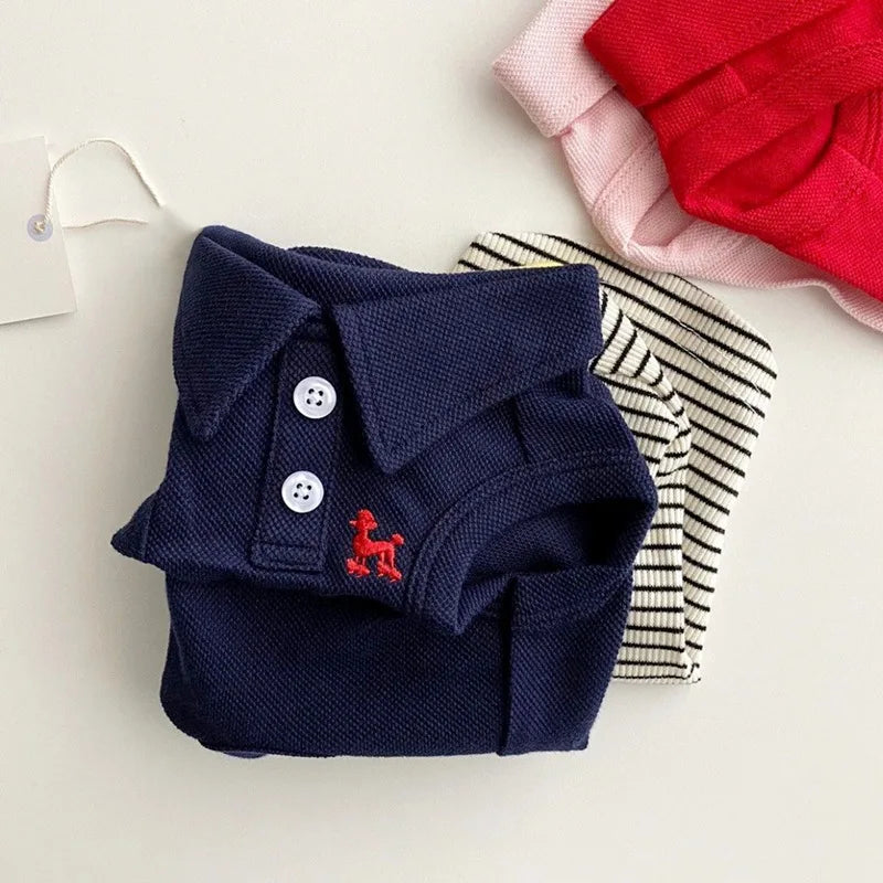 Summer Polo Shirt for Dogs Puppy Clothes Bichon Frise Chihuahua Stripe Dog Sweatshirt Dog Cooling Vest for Small and Medium Dogs