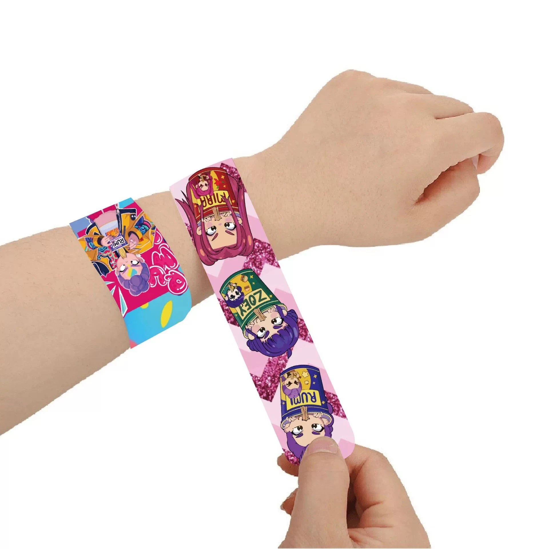 12/24/36/50pcs Kpop Demon Hunters Slap Bracelets Party Favors Snap Bracelets Birthday Party Gifts Play Decoration Christmas Gift