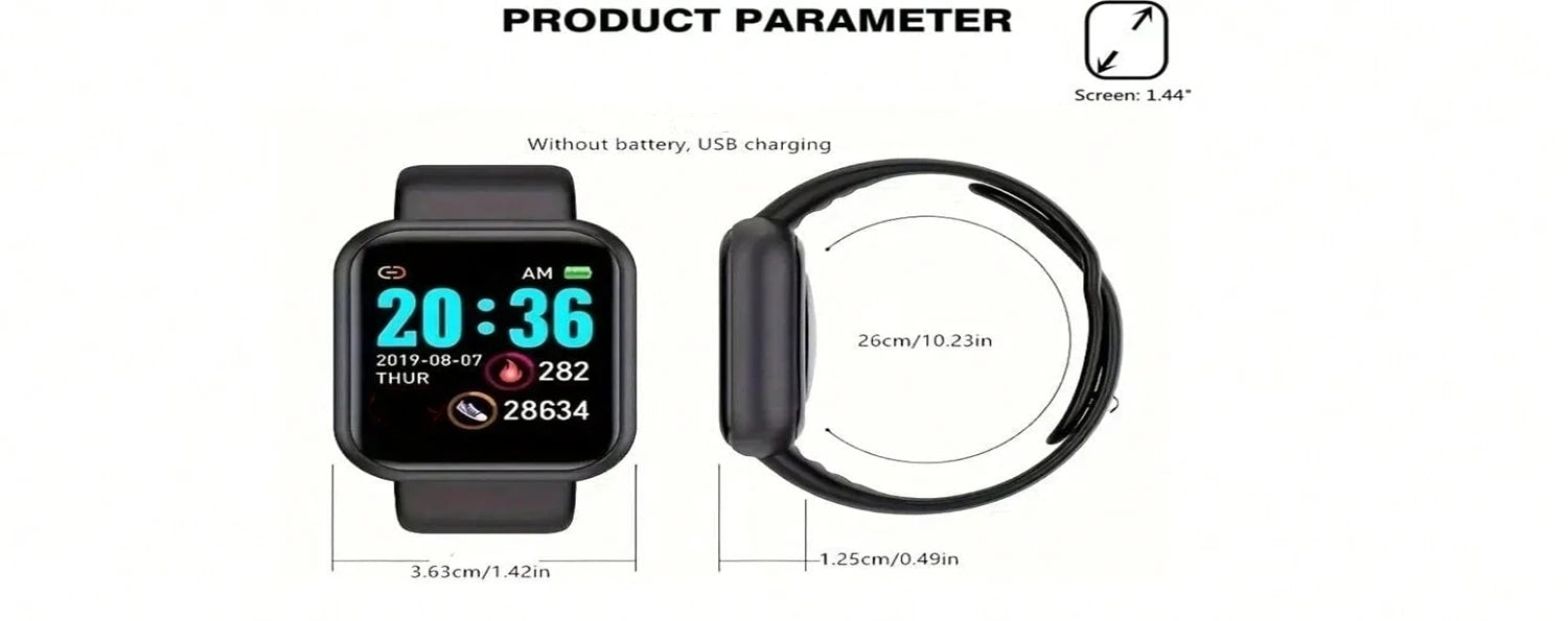 Smart Watches For Women Men Bluetooth Connect Phone Player Music Control Fitness Heart Rate Monitor Sport Bracelet Digital Y68