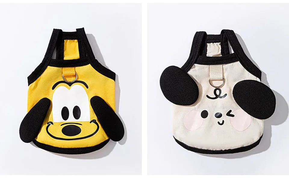 Three-dimensional Ears Puppy Sling 2025 Summer New Dog Clothes Cute Wind Teddy Vest Bichon Casual Clothes