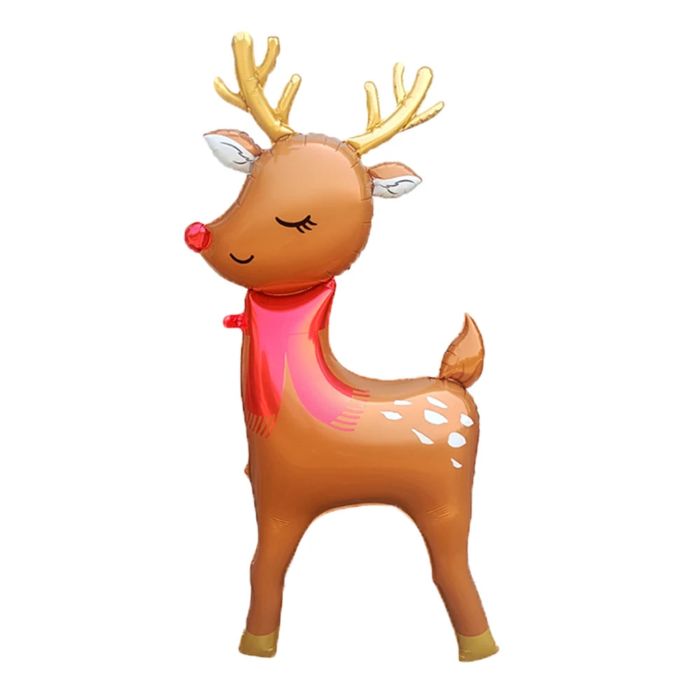 1pc New Extra Large Standing Santa Claus Foil Balloon Christmas Holiday Party Decoration New Year Birthday Supplies Easter Gift