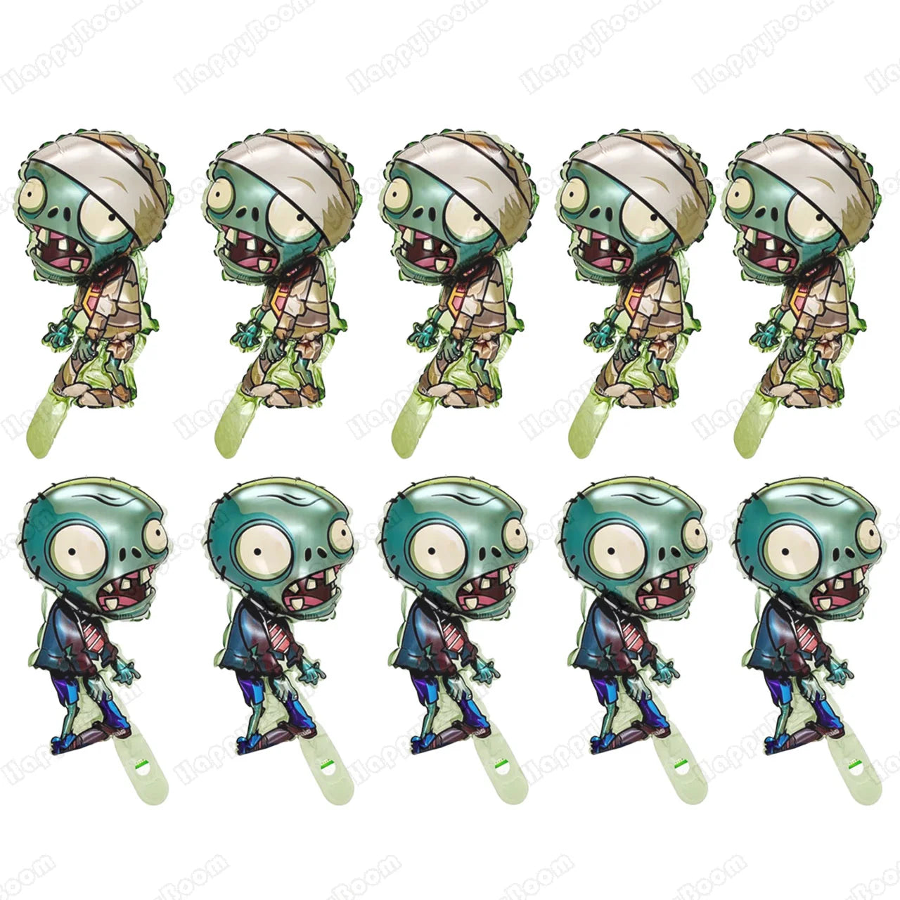 Mini Plants Vs. Zombies Foil Balloons Halloween Festival Decoration Balloons Horror Party Inflatable Globos Children's Toy Gifts