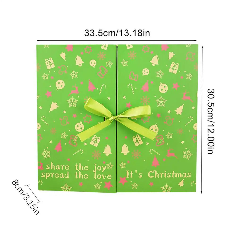 2025 Empty Advent Calendar Box 24 Days DIY Christmas Countdown Calendar Box Fillable Holiday Case for Candy Jewelry Small Gifts
