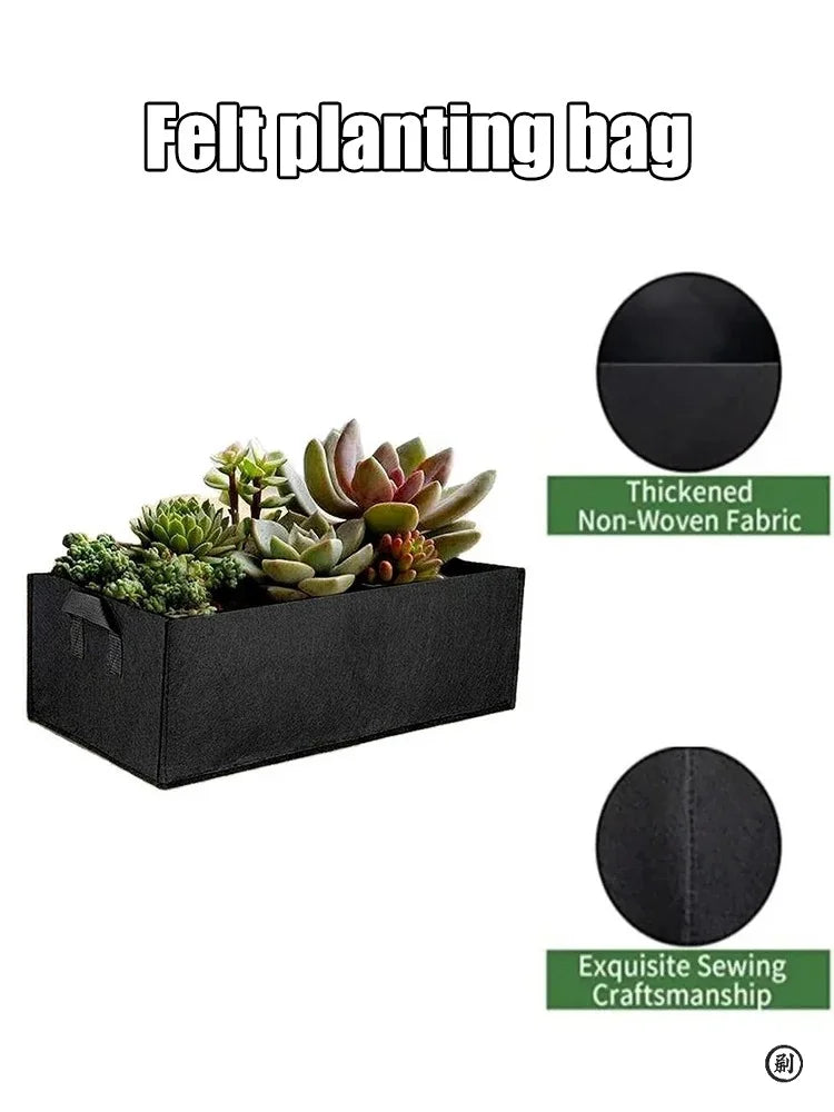 Square Felt Growing Bucket Plant Growth Bag Multi-Functional Vegetable Plant Non-Woven Felt Growing Bag