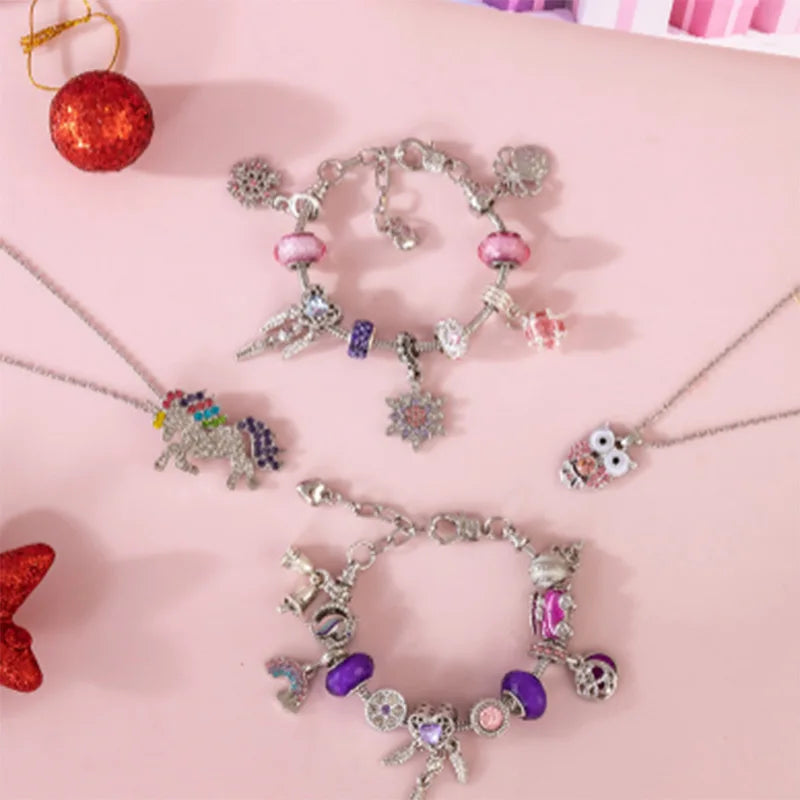 Christmas Crystal Bracelet Advent Calendar Gift Lost Butterfly Gold Silver 24 Day Countdown 2025 Children Blind Box Mood Props