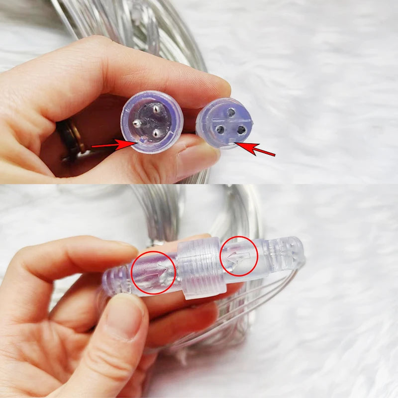 Christmas Decoration 2024/2025 icicle Led Curtain Lights for Outdoor Droop 0.4/0.5/0.6M Christmas Lights for home New Year 2025