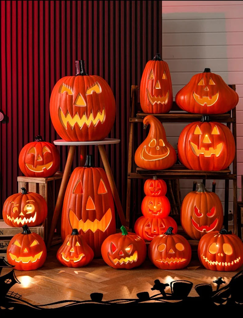Pumpkins Lamp Halloween Decoration For Home Yard Garden Outdoor Decor Hallowen Horror House Skull Party Props Glow in The Dark