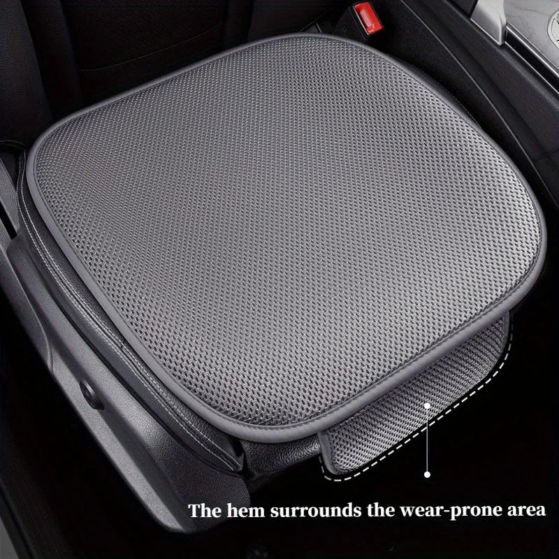 Single Summer Thickeneded Ice Silk Car Seat Cushion, 3D Fiber Honeycomb Mesh, Three-Dimensional Rebound, Comfortable and Breathable, Machine Washable, Suitable for Most Cars, Trucks, Suv