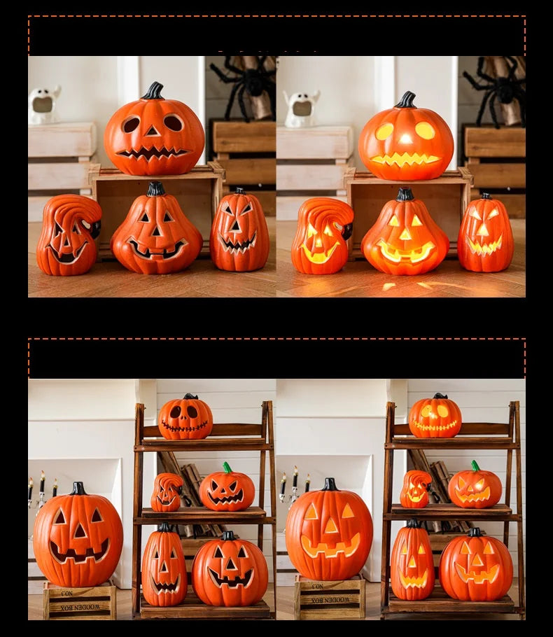 Pumpkins Lamp Halloween Decoration For Home Yard Garden Outdoor Decor Hallowen Horror House Skull Party Props Glow in The Dark