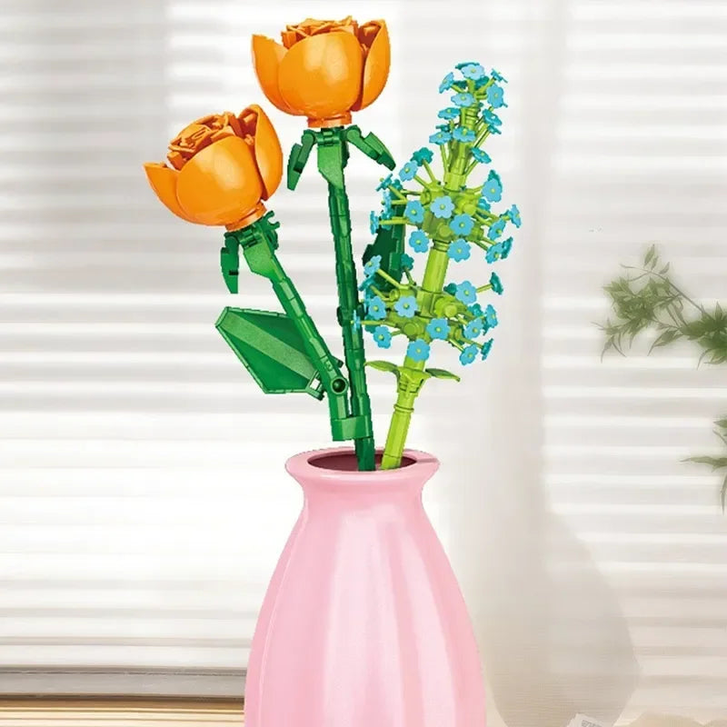 24 Days Flower Bouquet Building Blocks Christmas Advent Calendar Sunflower Countdown Advent Calendars Christmas Decoration 2025