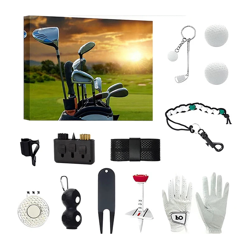 Christmas Golf Set 24 Days Advent Calendar 2025 Family Friends Countdown Outdoor Sports Tool Blind Box Gift For Golf Enthusiasts