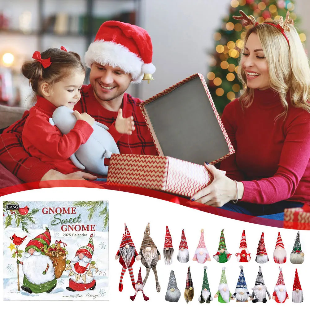 24 Days Christmas Gnome Holidays Advent Calendar Gnome Dolls Plush Toy 2024 Xmas Countdown Calendar New Year Holidays Gifts Box