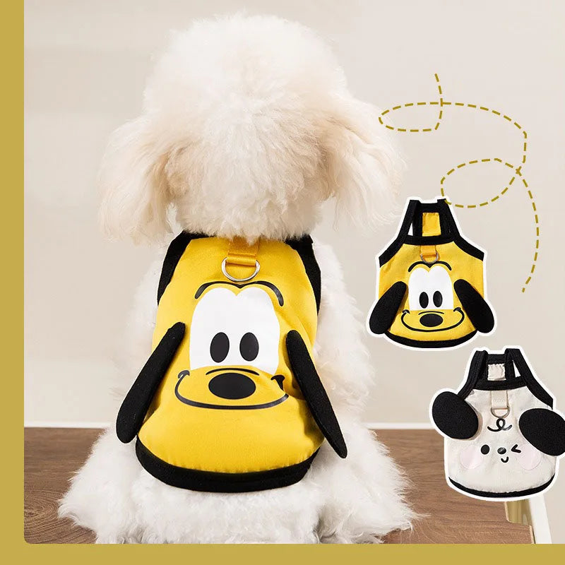 Three-dimensional Ears Puppy Sling 2025 Summer New Dog Clothes Cute Wind Teddy Vest Bichon Casual Clothes