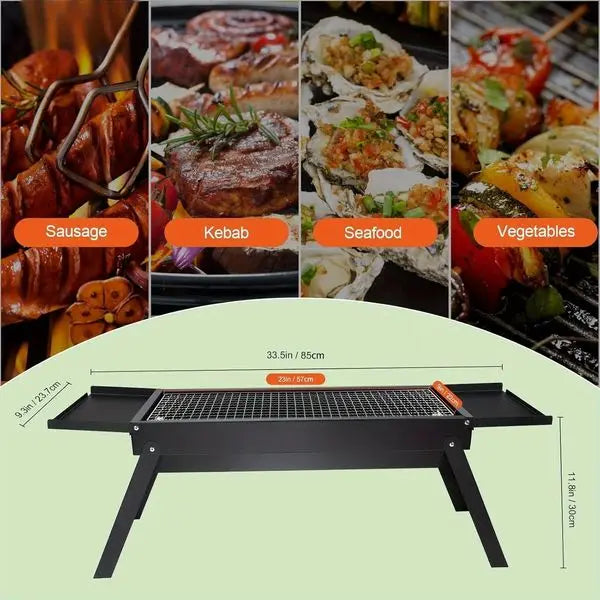 23' Lightweight Charcoal BBQ Grill,  Portable Outdoor Grill