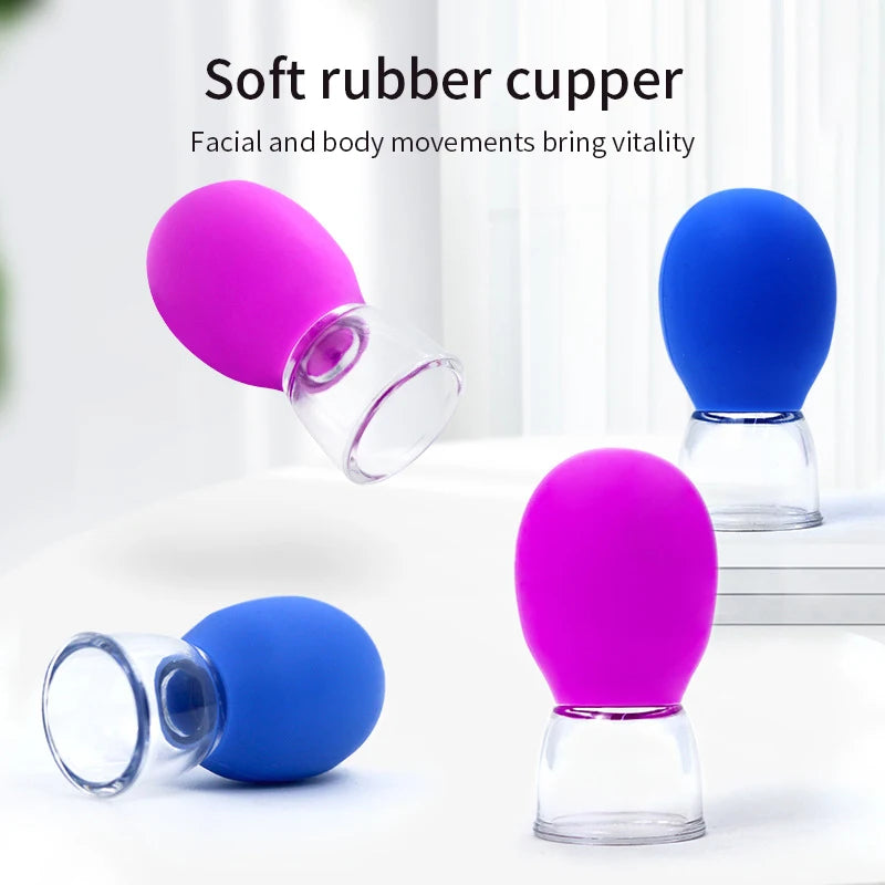 1/5/10pcs Silicone Massage Cupping For Body Face Neck Eye Cellulite Massager Vacuum Tank Body Facial Care Anti-aging Beauty Tool