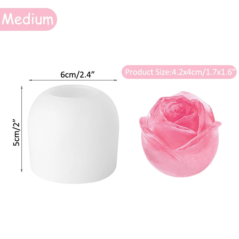 Valentine Day Flower Soft Silicone Rose Molds