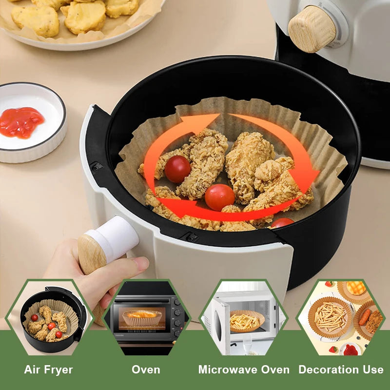 50/100Pcs Air Fryer Disposable Paper Liner