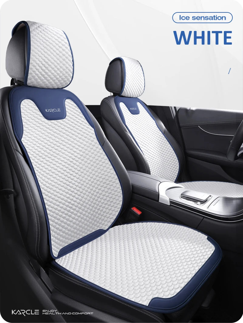 Universal Ice Silk Summer Car Seat Covers Breathable Car Seat Covers Full Set Sweat Absorption Auto Seat Cushion Car Accessories
