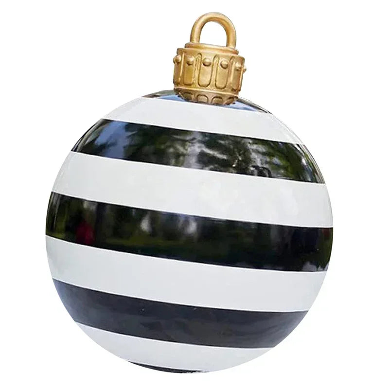 2024 Christmas 60cm Outdoor Inflatable Ball PVC Giant Big Ball Tree Ornament Outdoor Toy Ball Christmas Gift Ornament  2025