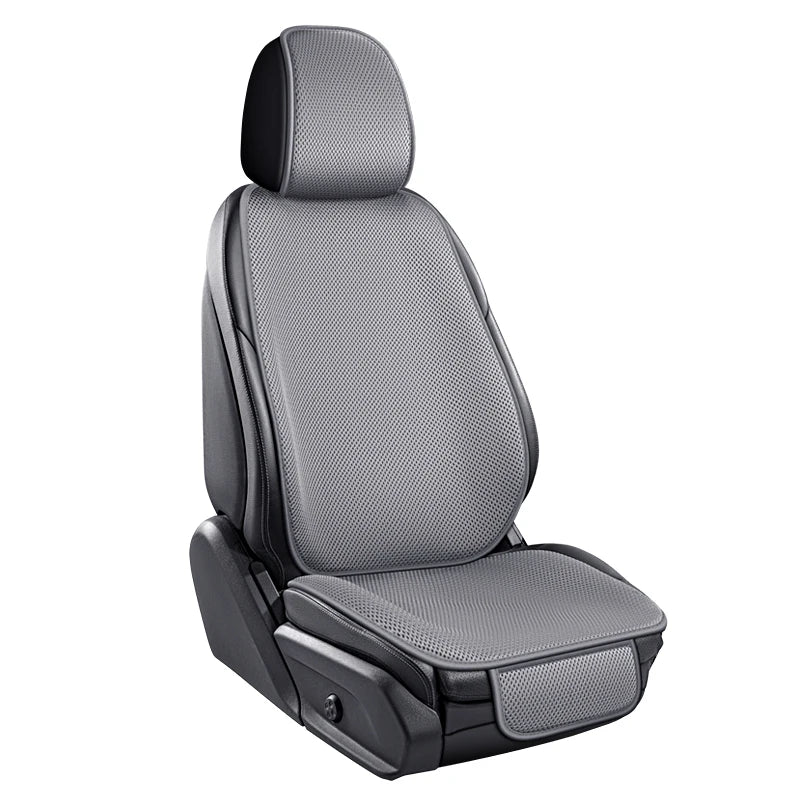 Single Summer Thickeneded Ice Silk Car Seat Cushion, 3D Fiber Honeycomb Mesh, Three-Dimensional Rebound, Comfortable and Breathable, Machine Washable, Suitable for Most Cars, Trucks, Suv