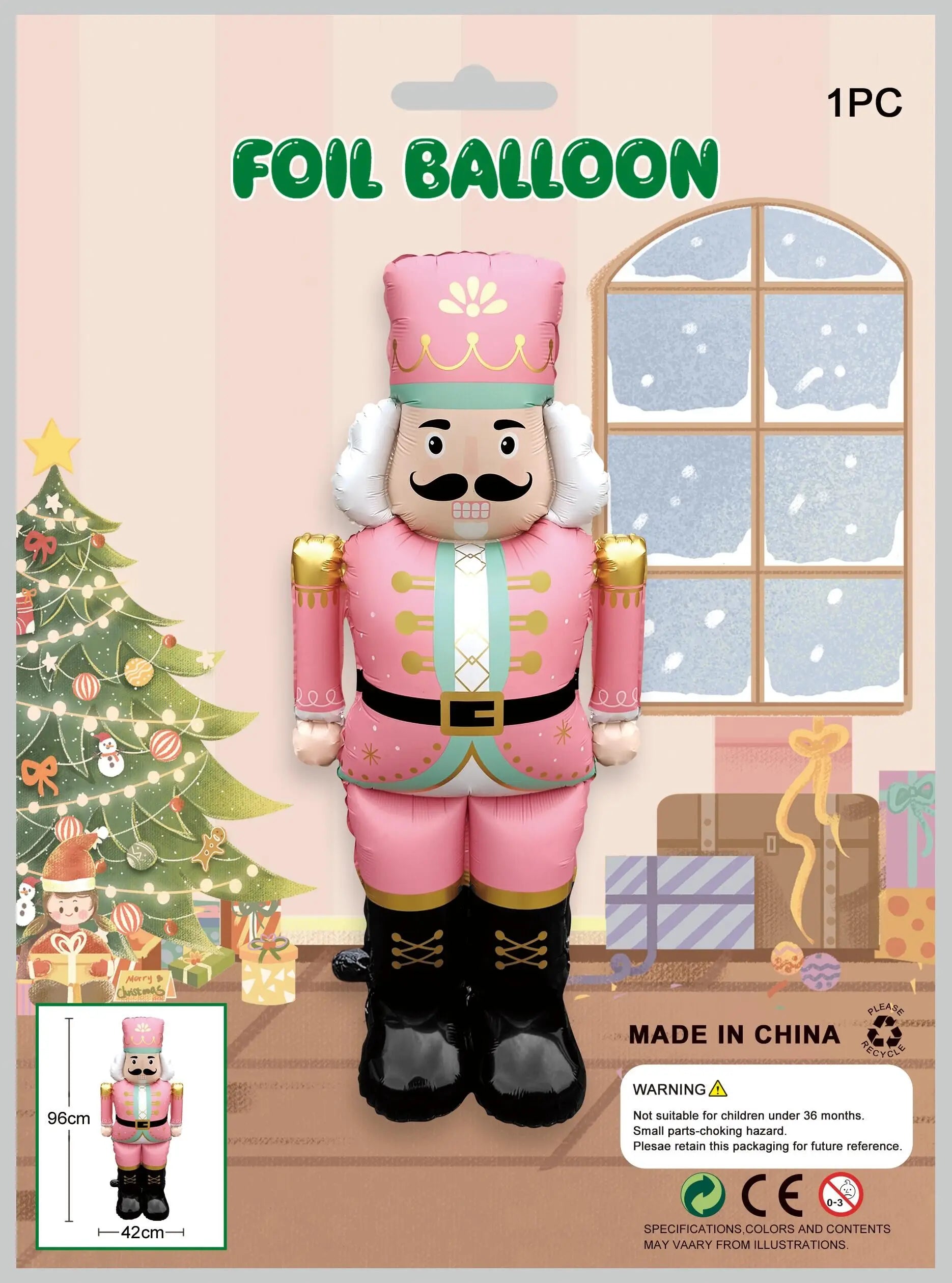 1pc New Extra Large Standing Santa Claus Foil Balloon Christmas Holiday Party Decoration New Year Birthday Supplies Easter Gift