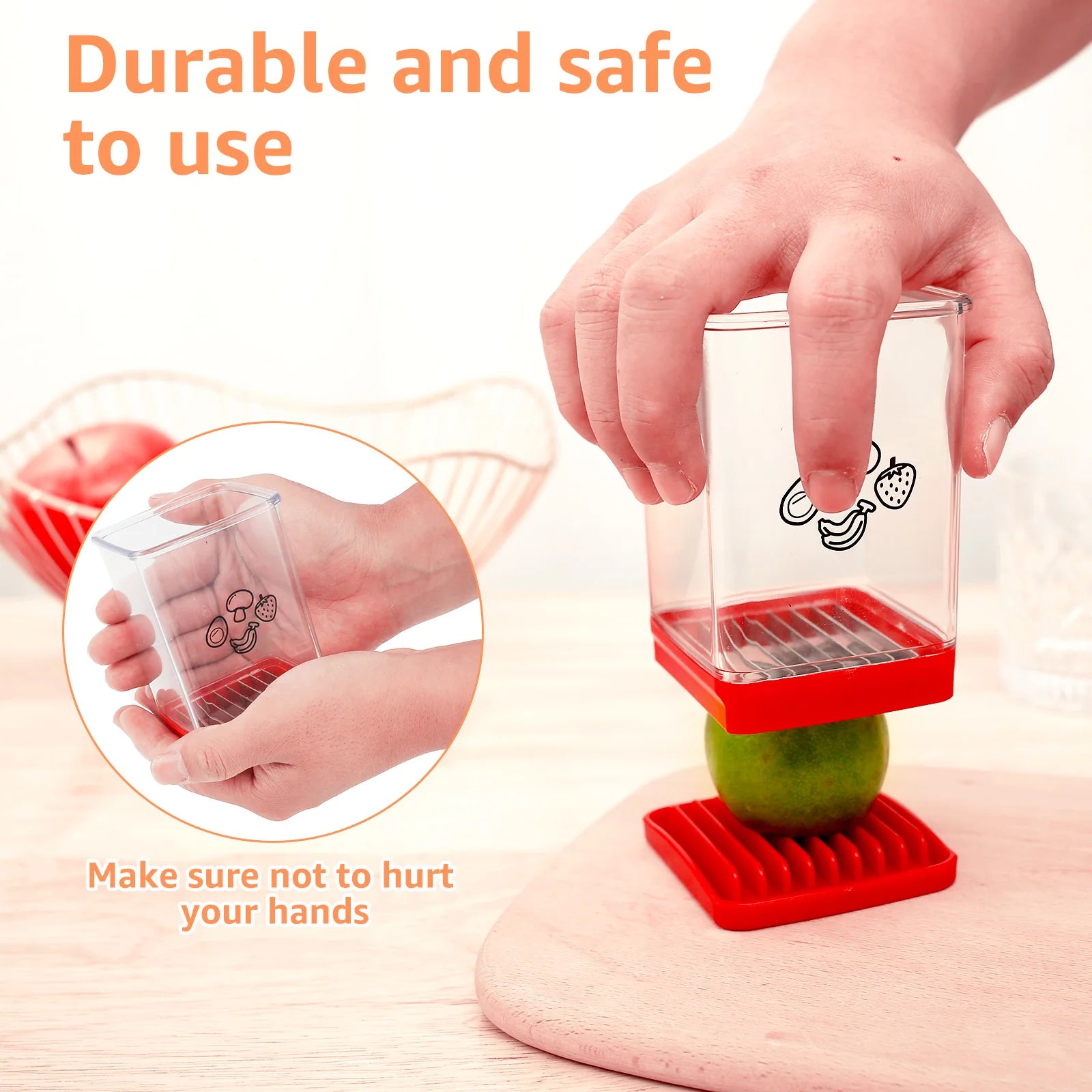 New Fruit Vegetable Speed Slicer with Push Plate Manual Cup Cutter