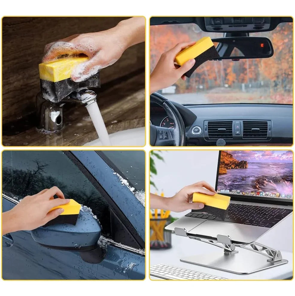 10pcs Auto Cleaning Sponge Brush Set for Car Wheel Tire Wash Wipe Water Suction Sponge Pad Wax Polishing Tyre Brushes Tools
