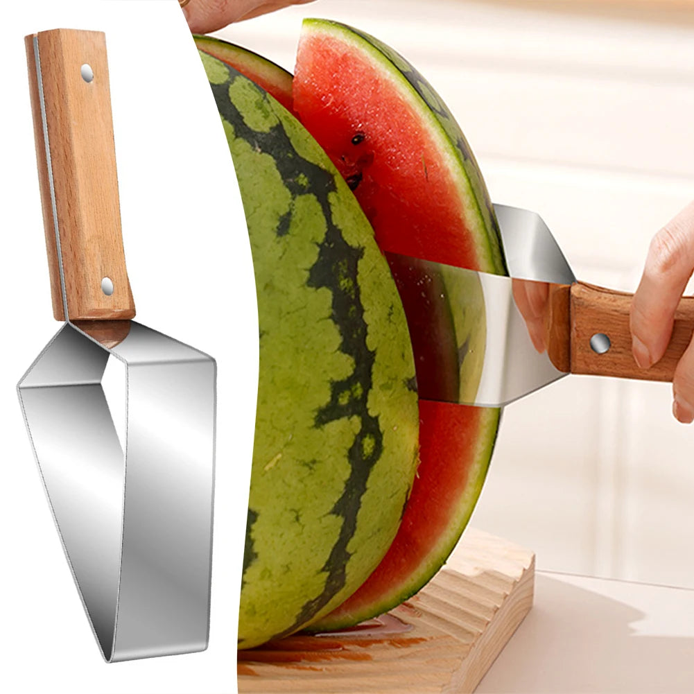 Watermelon Cutter Stainless Steel Watermelon Slicers Reusable Labor-Saving Fruit Cutter Slicers Divider Tool Kitchen Accessories
