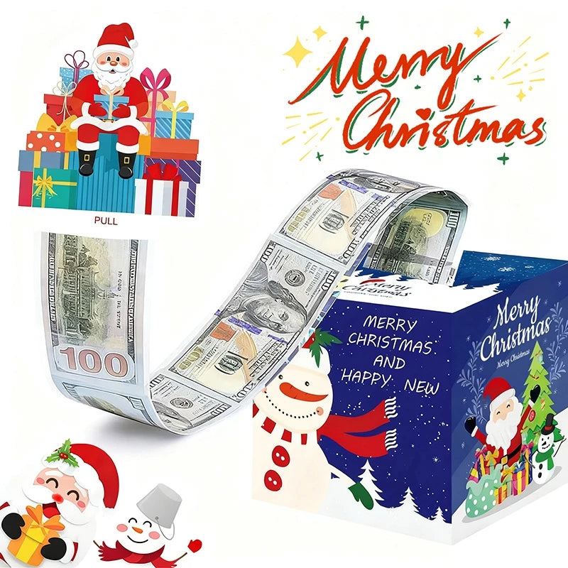 Christmas Money Gift Box Christmas Party Favors Gifts 2025 Navidad Suprise for Friends New Year Party Accessories