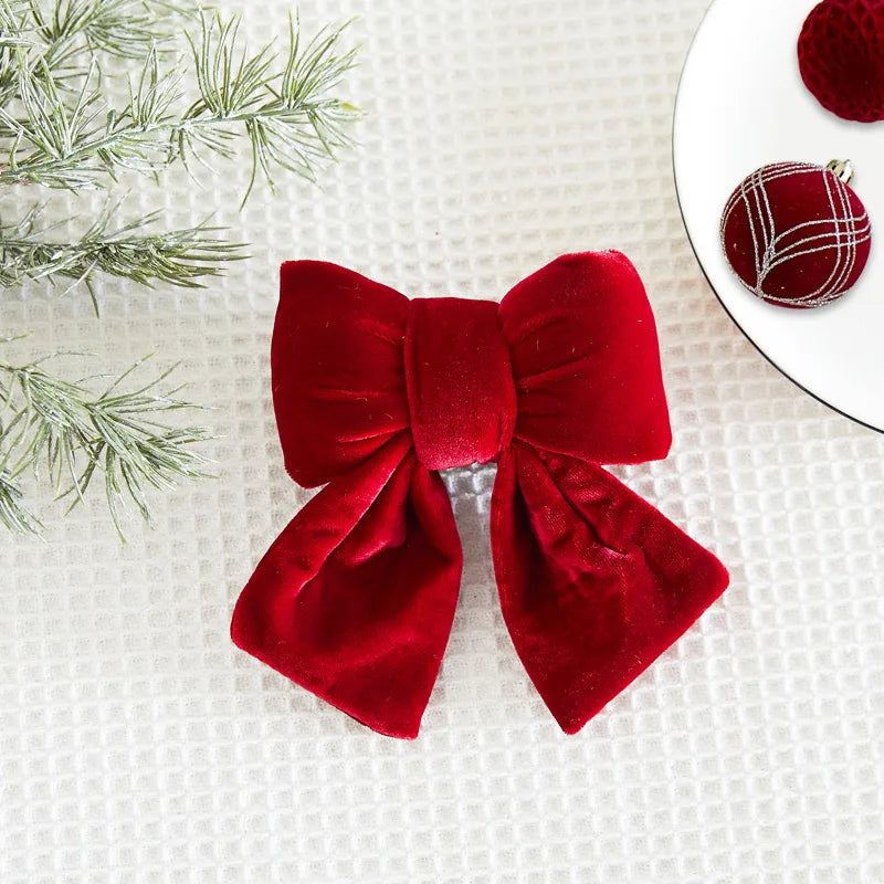 14-37CM Big Red Bow Christmas Decoration Hanging Christmas Tree Pendant for Home Decor New Year Party Supplies Gifts Ornament