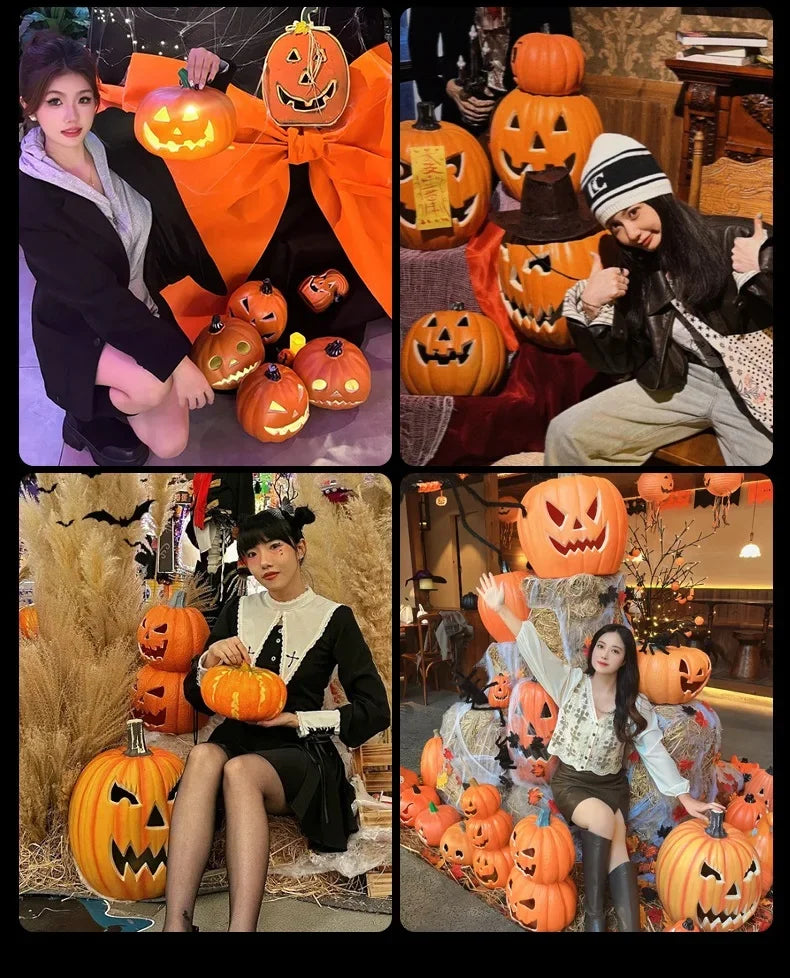 Pumpkins Lamp Halloween Decoration For Home Yard Garden Outdoor Decor Hallowen Horror House Skull Party Props Glow in The Dark