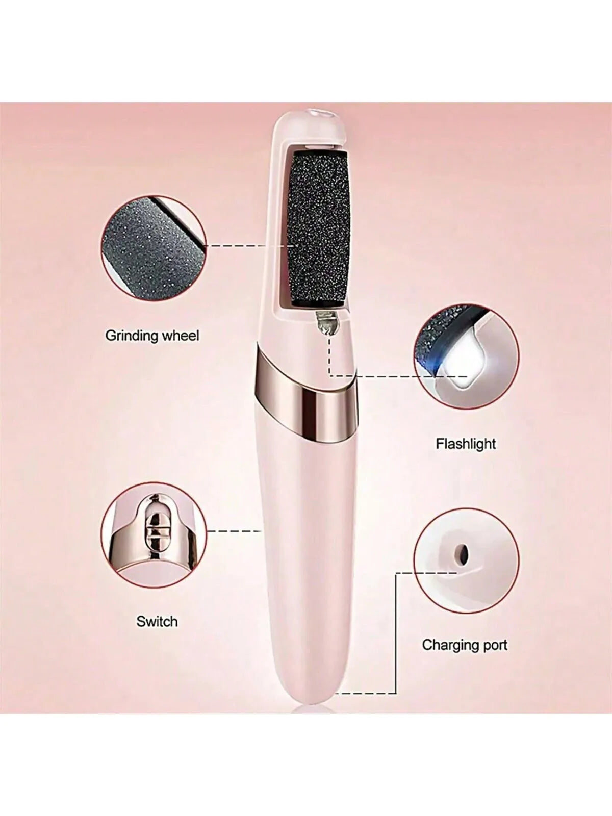Electric Callus Remover for Feet, Rechargeable Foot File Pedicure Tool, Portable Foot Callus Remover Waterproof Profess,Pedicure