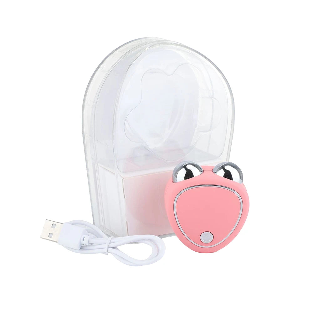 Portable Electric Face Lift Roller Massager EMS Sonic Facial Lifting Skin Tighten Massage
