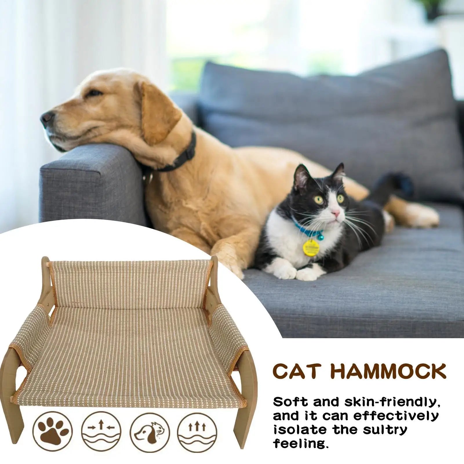 Summer Cool cloth Chair breathable cat scratching post cat bed cool mat Comfortable Durable Pet scratch-resistant Furniture