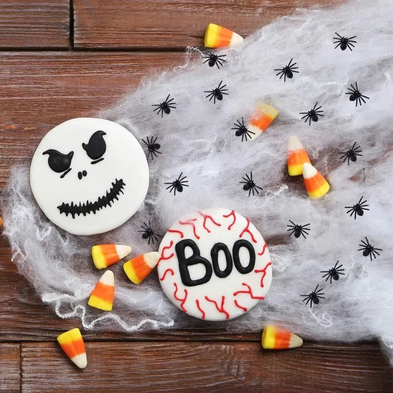 1000/50x Halloween Spider Decoration Small Black Plastic Fake Spiders Haunted House DIY Party Prop Simulation Insects Tricky Toy