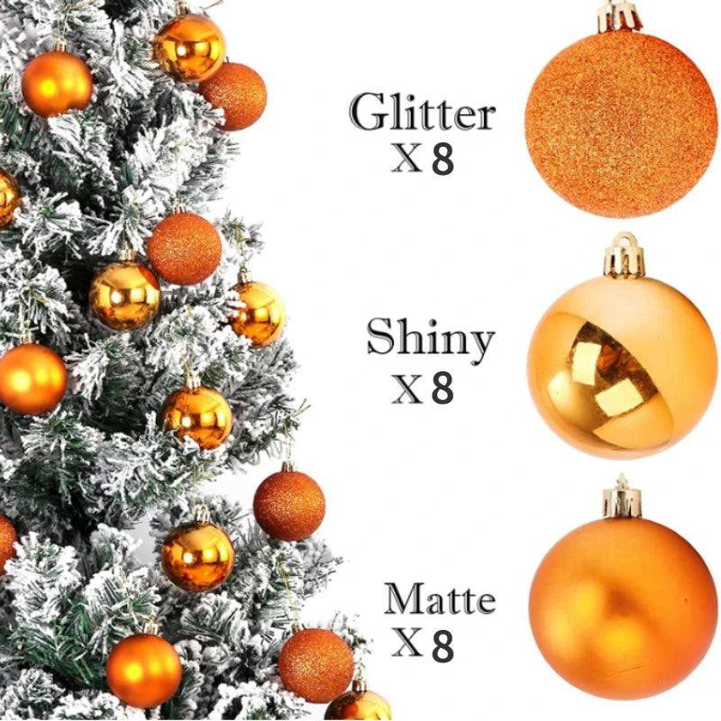 24/36 Pcs Christmas Balls New Year Party Decoration Xmas Tree Ornaments Christmas Hanging Ornament Home Decor Gifts Navidad 2025