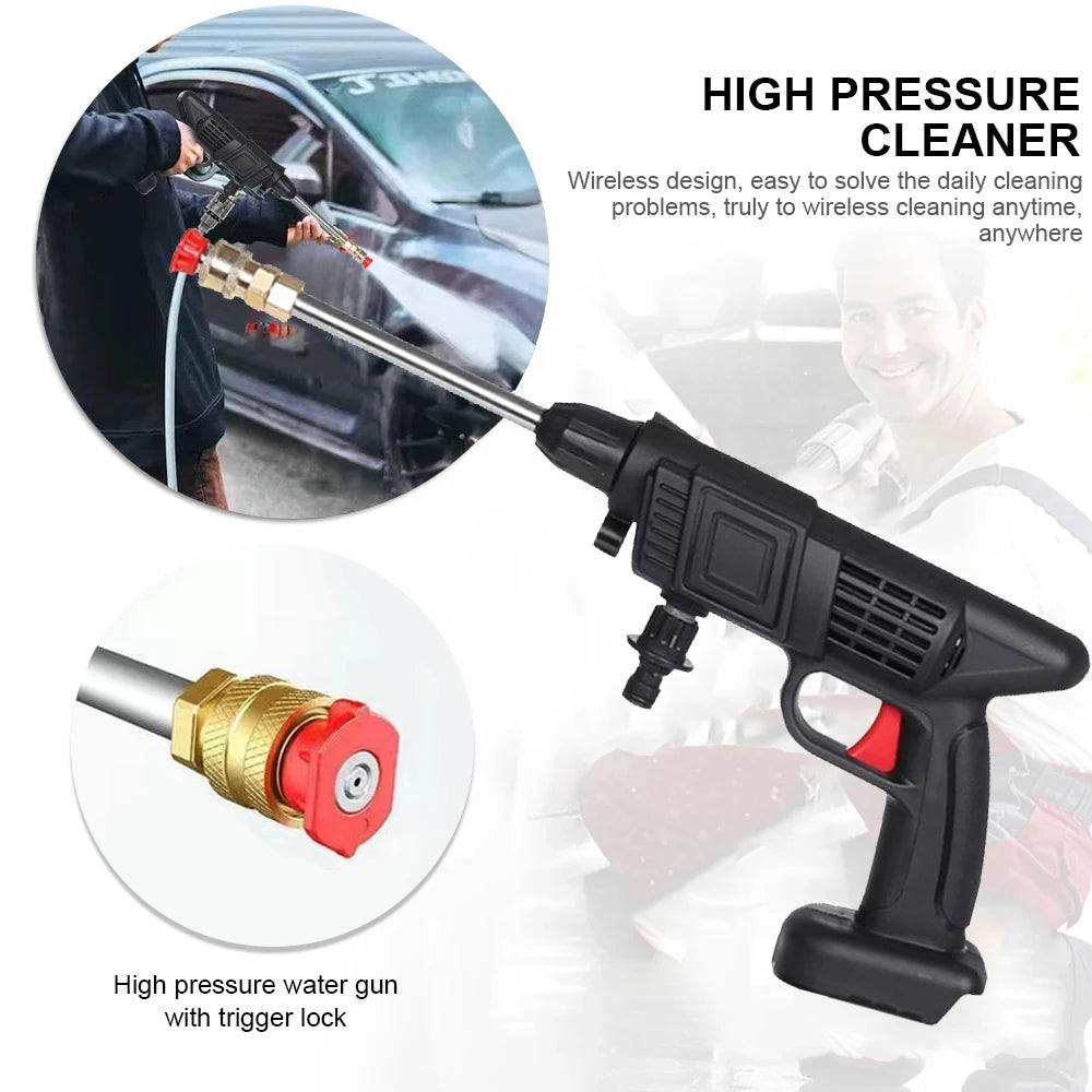 1500W Cordless Electric High Pressure Washer Rechargeable Car Wash Gun Electric Water Gun Foam Machine for Makita 18V Battery