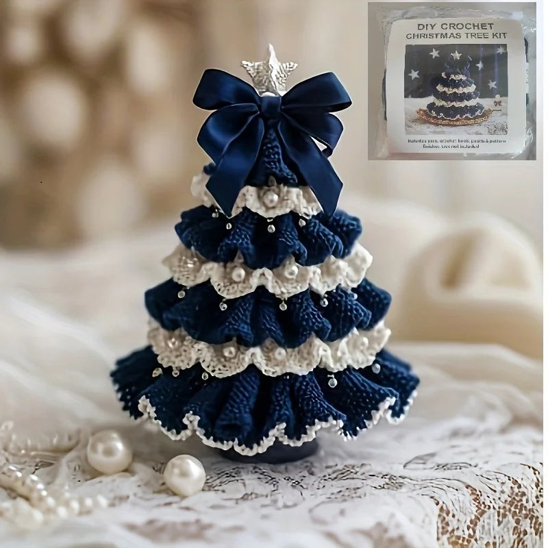 1pc Crochet Christmas Tree Kit - Handmade Holiday Decoration Set, Perfect for Christmas Party Decorations, Christmas Decorations