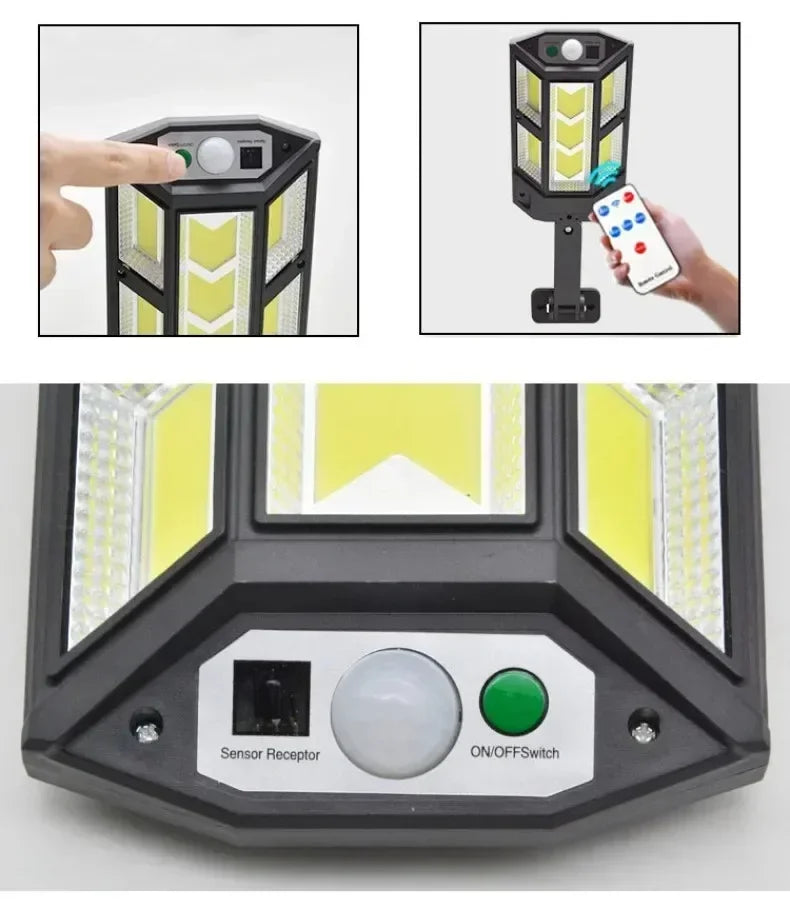 30000LM Solar LED Lights Outdoor Solar Lights Of Motion Sensor 3 Modes Waterproof IP65 Solar Garden Light Street Yard Lantern