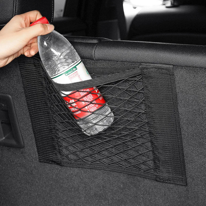 Car Back Rear Trunk Bag Organizer Mesh Net Auto Seat Back Storage Bag Pocket Universal Car Stowing Tidying Elastic String Net