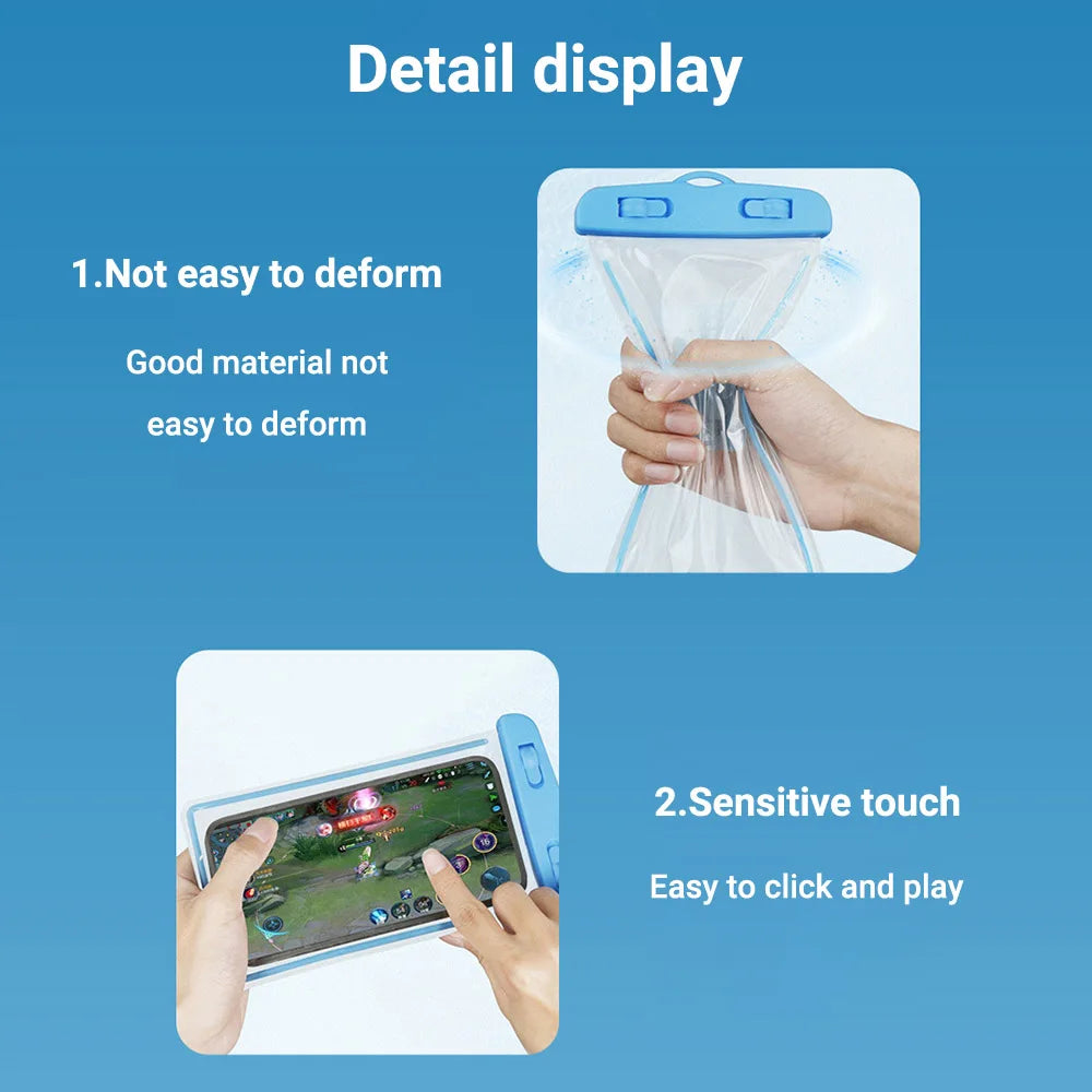 Waterproof Phone Case Drift Diving Swimming Waterproof Bag for 6.5inch Mobile Cover Pouch Bag Case Underwater Dry Bag Case Cover