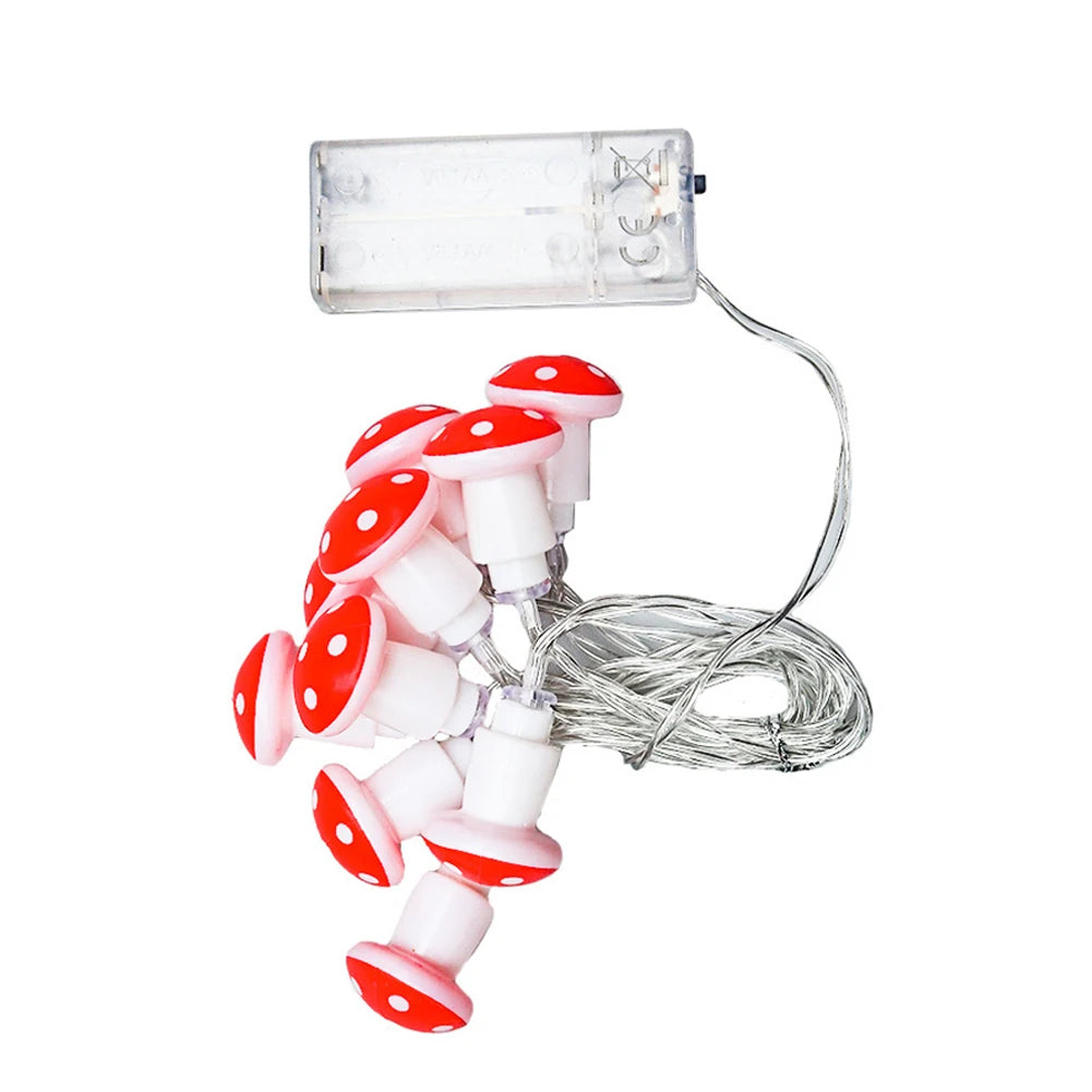 20 Leds Mushroom LED Fairy Lights USB/Battery String Light   Christmas Party Gift Fairy Indoor Decorative Atmosphere Light