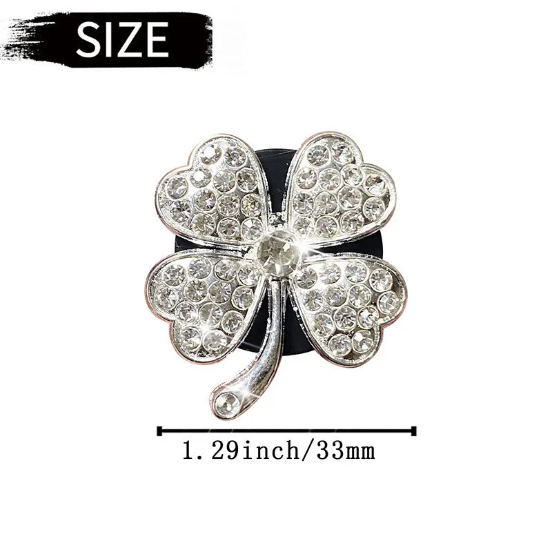 2 pcs  Car Aromatherapy Four-leaf Flashing Grass Interior Fragrance Decoration  Air Conditioner Vent Personalized Accessories