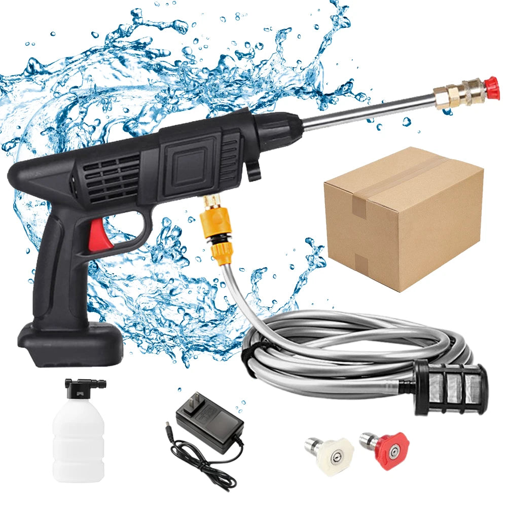 1500W Cordless Electric High Pressure Washer Rechargeable Car Wash Gun Electric Water Gun Foam Machine for Makita 18V Battery