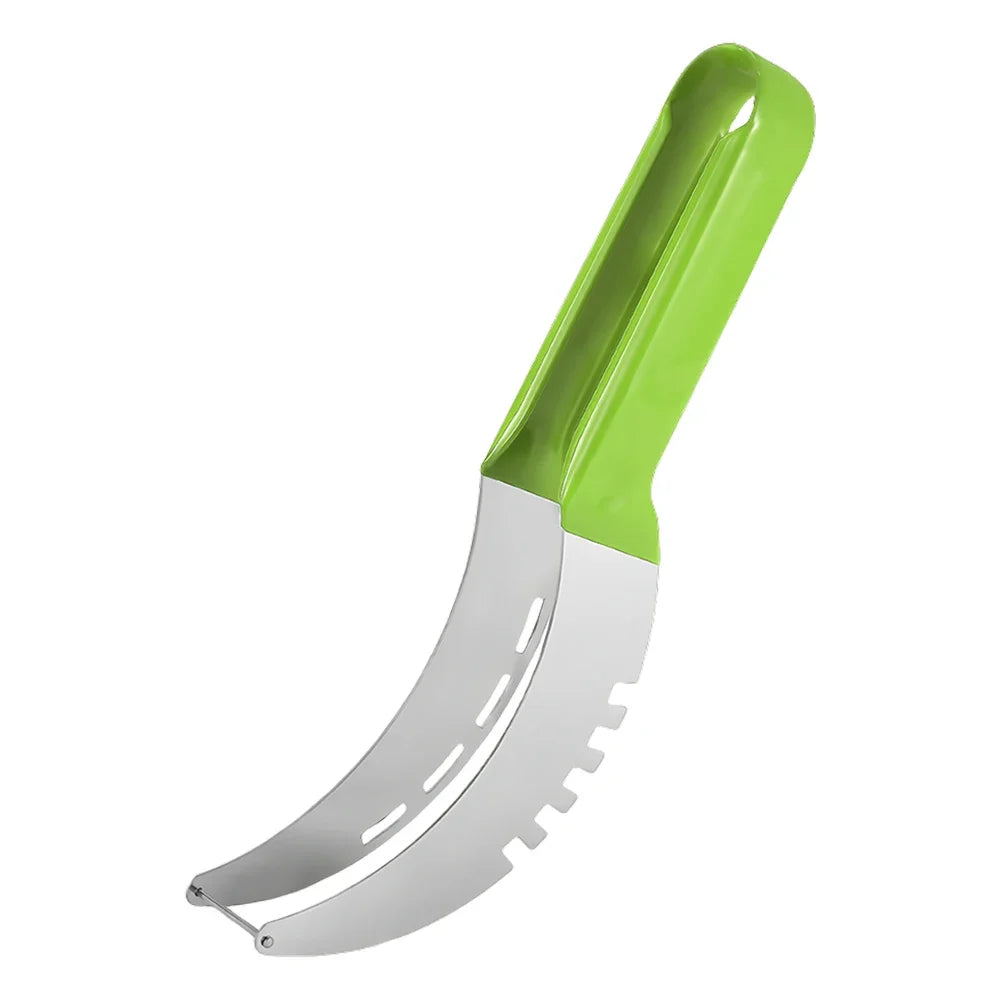 Stainless Steel Safe Efficient Watermelon Slicer Server with Non-Slip Handle Fruit Divider Watermelon Slicer Cutter Fruit Tools