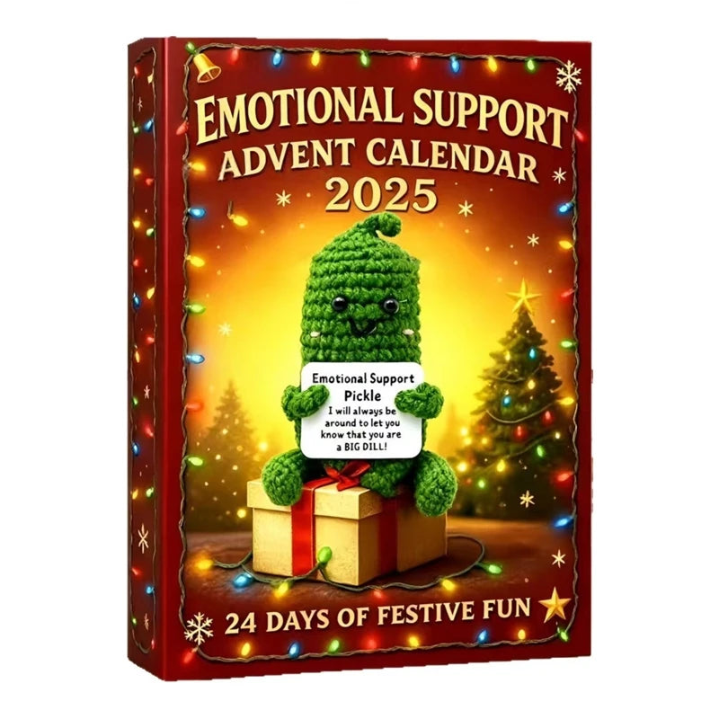 Emotional Support Advent Calendar Acrylic Ornament Birthday Christmas Gift for All Ages 24 Days Countdown Advent Calendar New