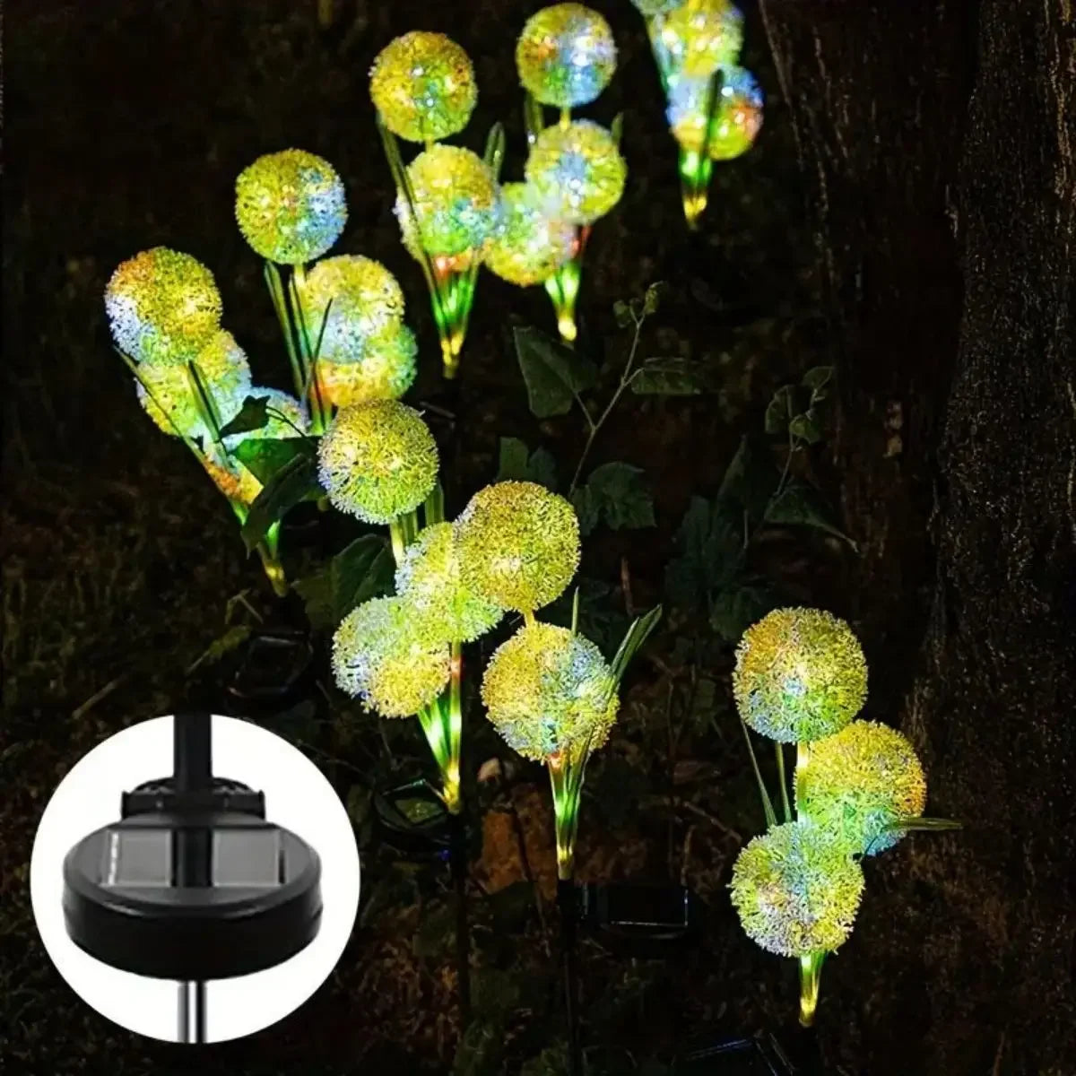 Solar Lights Outdoor Garden Decor,Solar Garden Lights Decorative Dandelion With LED Waterproof Solar Lights Outdoor For Yard