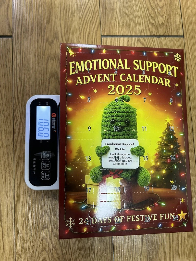 Emotional Support Advent Calendar Acrylic Ornament Birthday Christmas Gift for All Ages 24 Days Countdown Advent Calendar New